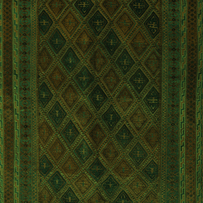 Southwestern Green Country Rug, tr2665grn