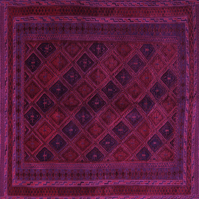 Square Machine Washable Southwestern Pink Country Rug, wshtr2665pnk