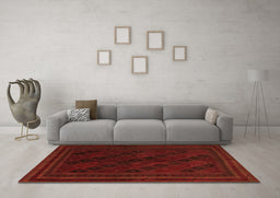 Machine Washable Southwestern Orange Country Area Rugs in a Living Room, wshtr2665org