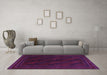 Machine Washable Southwestern Purple Country Area Rugs in a Living Room, wshtr2665pur
