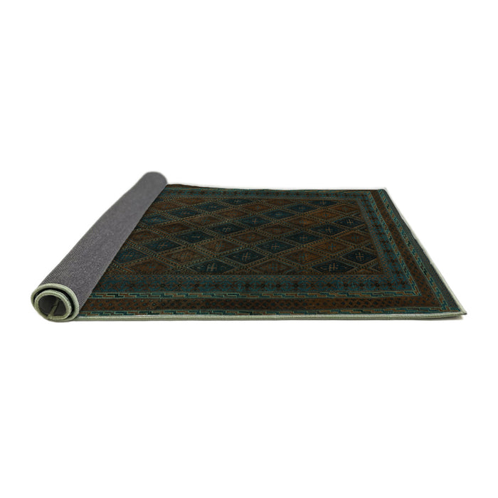 Sideview of Southwestern Turquoise Country Rug, tr2665turq