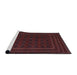 Sideview of Machine Washable Traditional Red Wine or Wine Red Rug, wshtr2666