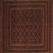 Square Southwestern Brown Country Rug, tr2666brn