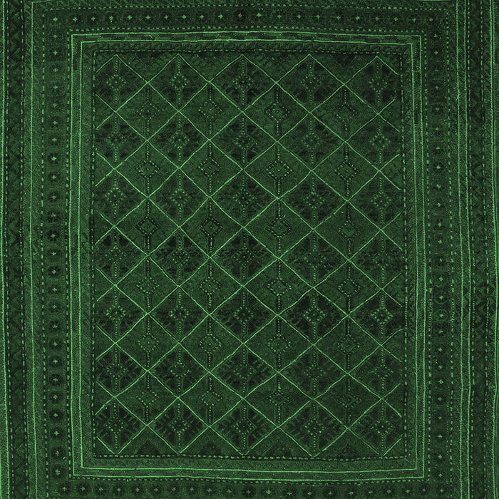 Machine Washable Southwestern Emerald Green Country Area Rugs, wshtr2666emgrn