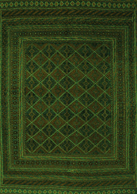 Southwestern Green Country Rug, tr2666grn