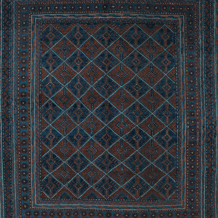 Machine Washable Southwestern Light Blue Country Rug, wshtr2666lblu