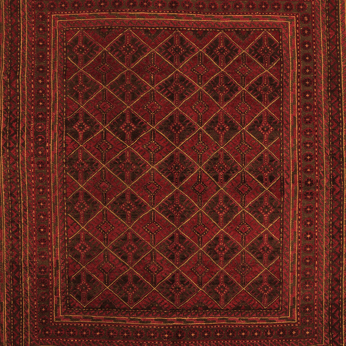Serging Thickness of Machine Washable Southwestern Orange Country Area Rugs, wshtr2666org