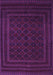 Machine Washable Southwestern Purple Country Area Rugs, wshtr2666pur