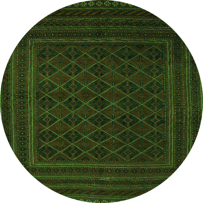 Machine Washable Southwestern Green Country Area Rugs, wshtr2666grn