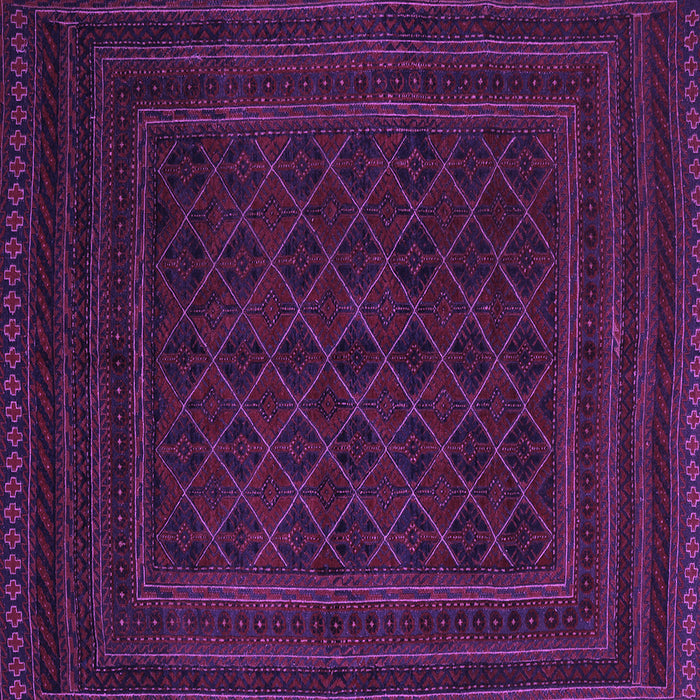 Square Machine Washable Southwestern Purple Country Area Rugs, wshtr2666pur