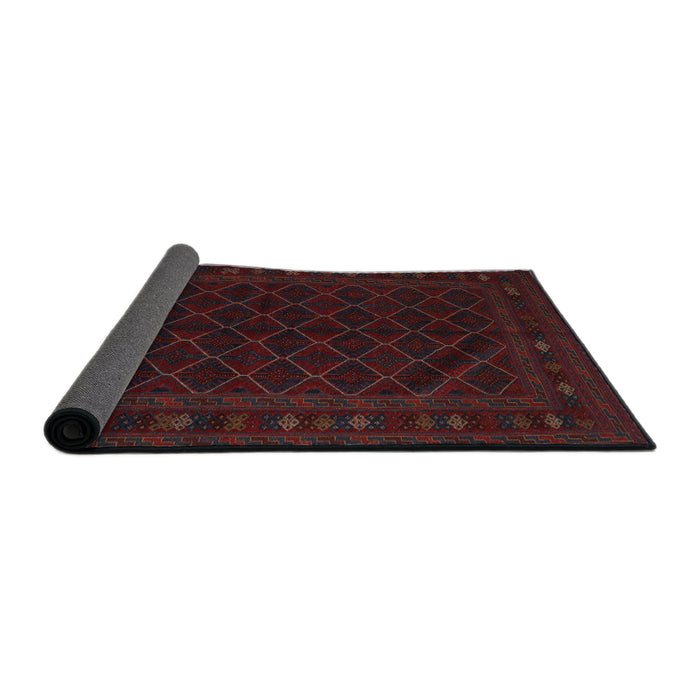 Sideview of Traditional Burgundy Brown Southwestern Rug, tr2667