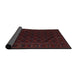 Sideview of Traditional Burgundy Brown Southwestern Rug, tr2667