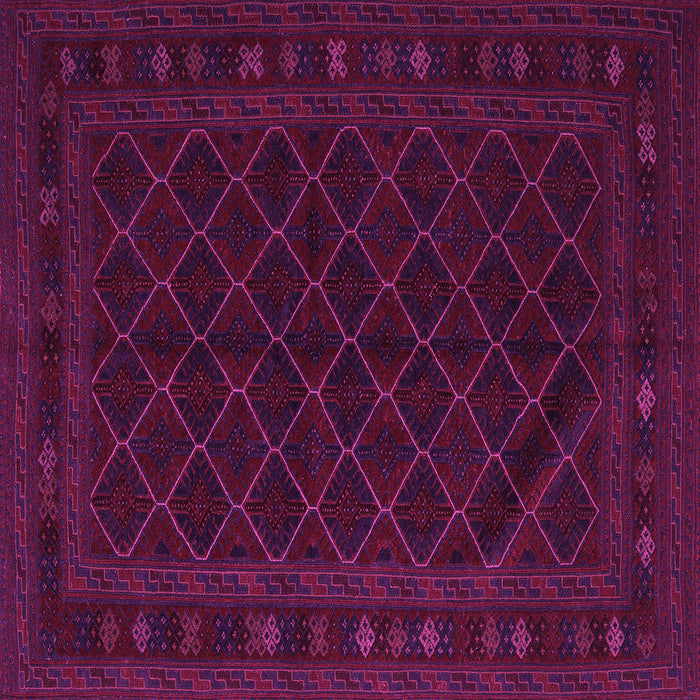 Square Machine Washable Southwestern Pink Country Rug, wshtr2667pnk