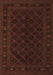 Southwestern Brown Country Rug, tr2667brn