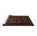 Sideview of Machine Washable Traditional Night Red Rug, wshtr2668