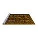 Sideview of Machine Washable Persian Yellow Traditional Rug, wshtr2668yw