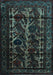 Machine Washable Persian Light Blue Traditional Rug, wshtr2668lblu