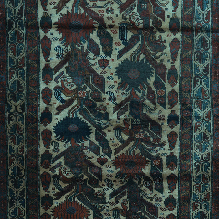 Machine Washable Persian Light Blue Traditional Rug, wshtr2668lblu