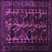 Square Machine Washable Persian Purple Traditional Area Rugs, wshtr2668pur