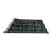 Sideview of Machine Washable Persian Light Blue Traditional Rug, wshtr2668lblu