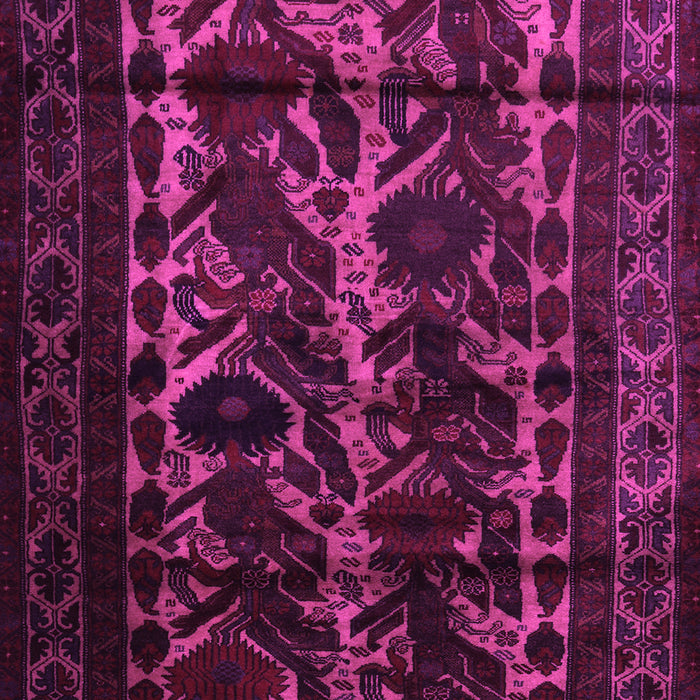 Machine Washable Persian Pink Traditional Rug, wshtr2668pnk