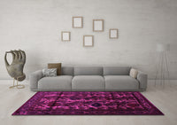 Machine Washable Persian Pink Traditional Rug, wshtr2668pnk