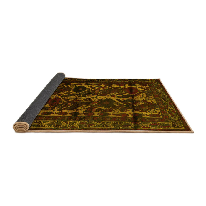 Sideview of Persian Yellow Traditional Rug, tr2668yw