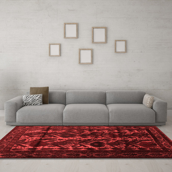 Traditional Red Washable Rugs