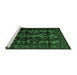 Sideview of Machine Washable Persian Emerald Green Traditional Area Rugs, wshtr2668emgrn