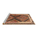 Sideview of Machine Washable Traditional Peru Brown Rug, wshtr2669