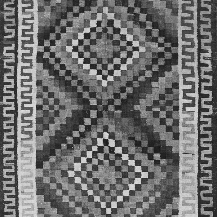 Serging Thickness of Machine Washable Southwestern Gray Country Rug, wshtr2669gry