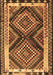 Machine Washable Southwestern Brown Country Rug, wshtr2669brn