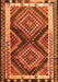 Southwestern Orange Country Rug, tr2669org