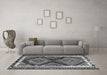 Machine Washable Southwestern Gray Country Rug in a Living Room,, wshtr2669gry