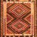 Serging Thickness of Southwestern Orange Country Rug, tr2669org