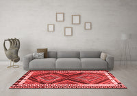 Machine Washable Southwestern Red Country Rug, wshtr2669red