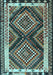 Southwestern Light Blue Country Rug, tr2669lblu