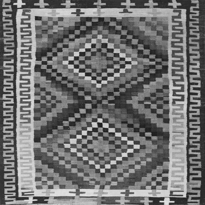 Serging Thickness of Southwestern Gray Country Rug, tr2669gry