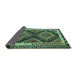 Sideview of Southwestern Turquoise Country Rug, tr2669turq