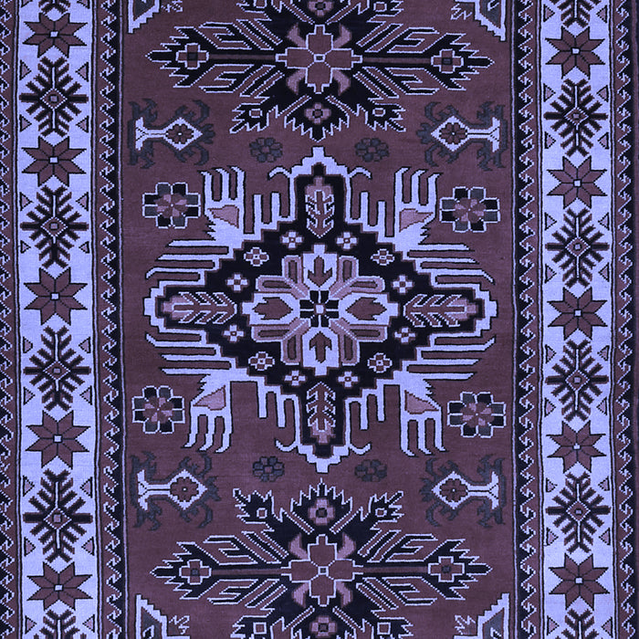 Machine Washable Persian Blue Traditional Rug, wshtr266blu