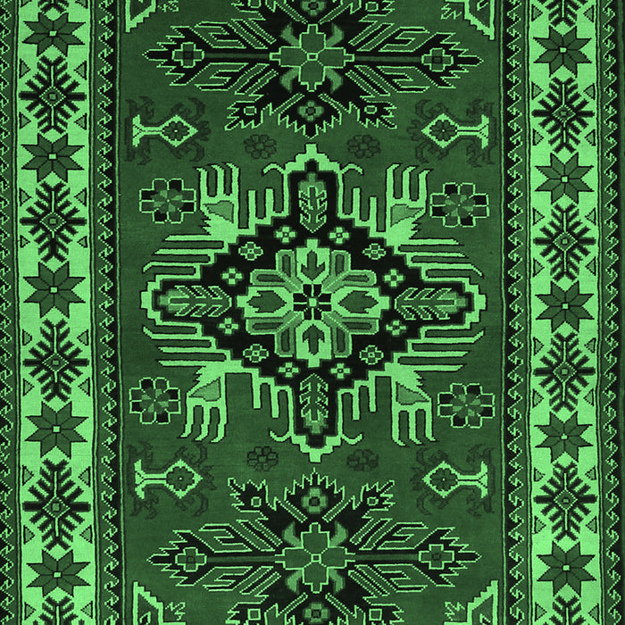 Machine Washable Persian Emerald Green Traditional Area Rugs, wshtr266emgrn