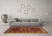 Machine Washable Persian Brown Traditional Rug in a Living Room,, wshtr266brn