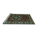 Sideview of Machine Washable Persian Light Blue Traditional Rug, wshtr266lblu