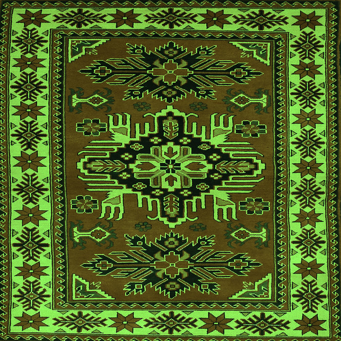 Serging Thickness of Persian Green Traditional Rug, tr266grn