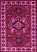 Machine Washable Persian Pink Traditional Rug, wshtr266pnk