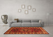 Machine Washable Persian Orange Traditional Area Rugs in a Living Room, wshtr266org