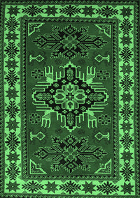 Persian Emerald Green Traditional Rug, tr266emgrn