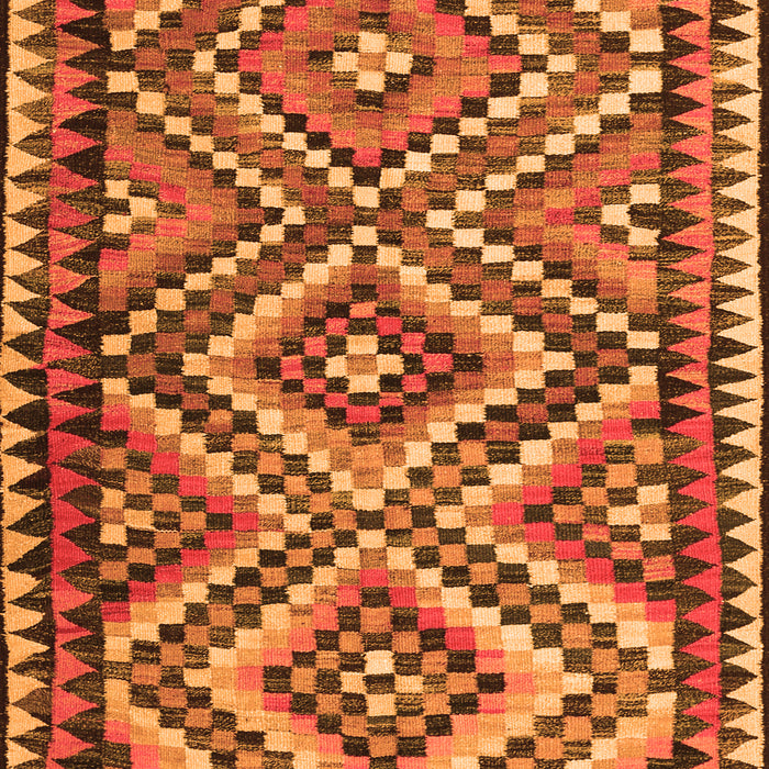 Serging Thickness of Machine Washable Persian Orange Traditional Area Rugs, wshtr2670org
