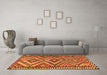 Machine Washable Persian Orange Traditional Area Rugs in a Living Room, wshtr2670org