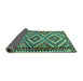 Sideview of Persian Turquoise Traditional Rug, tr2670turq